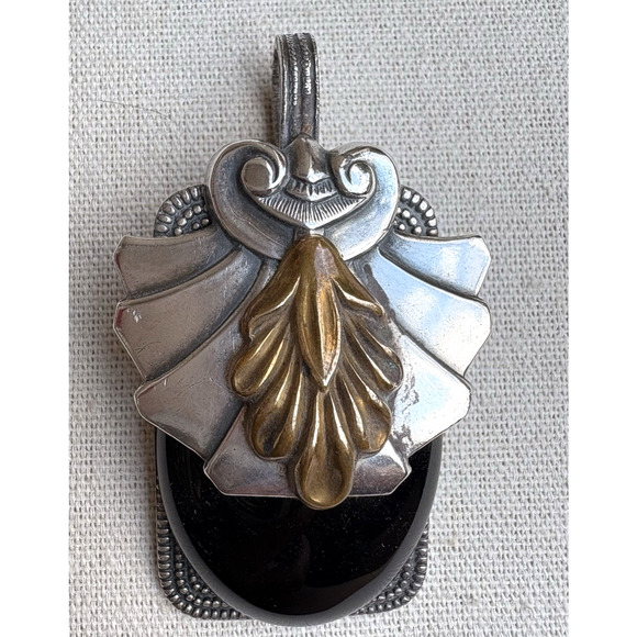 Vintage Sonja Lea Eccles Spoon Pendant Statement Piece Original Art - Picture 3 of 6